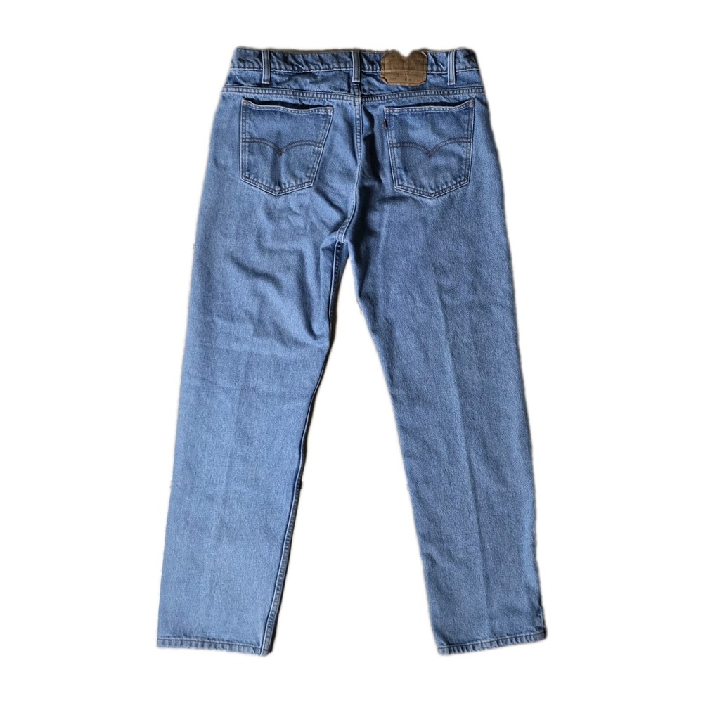 Vintage Levis 505 Orange Tab Jean Mens 36x30 Blue Denim Straight Leg Made in USA